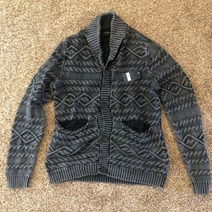 Lucky Brand Men’s Cable Knit Sweater, size M, gray, NWT